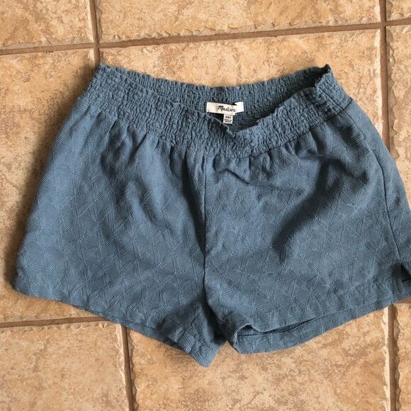 Madewell Blue Embroidered Cover Up Shorts - Picture 4 of 6